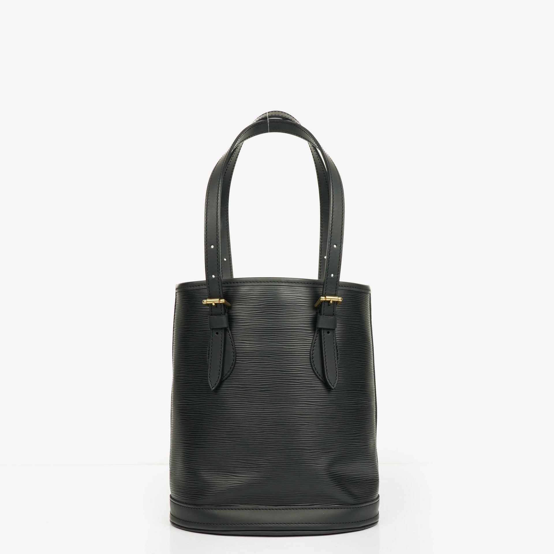 Louis Vuitton Petit Bucket Bag aus schwarzem Epi Leder