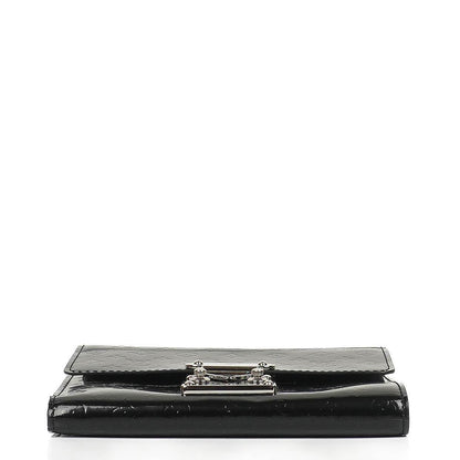 Louis Vuitton Schwarze Mini Monogram Glace Anouchka PM Clutch Tasche