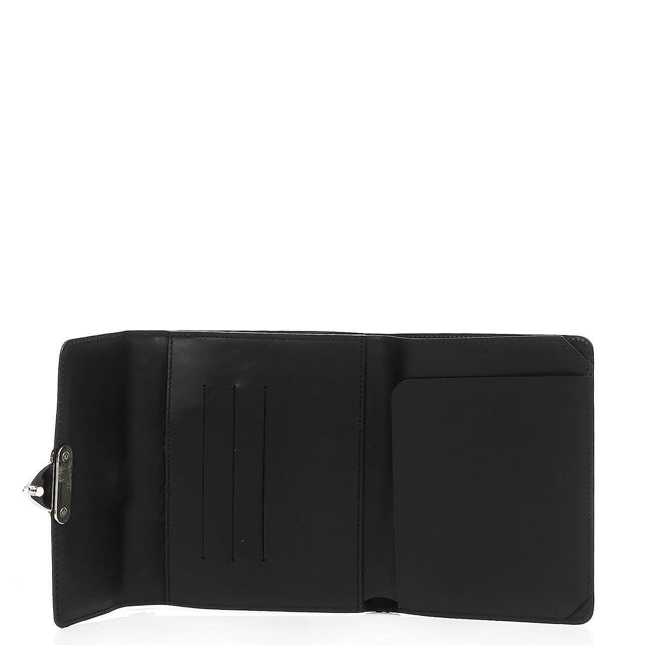 Louis Vuitton Schwarze Mini Monogram Glace Anouchka PM Clutch Tasche