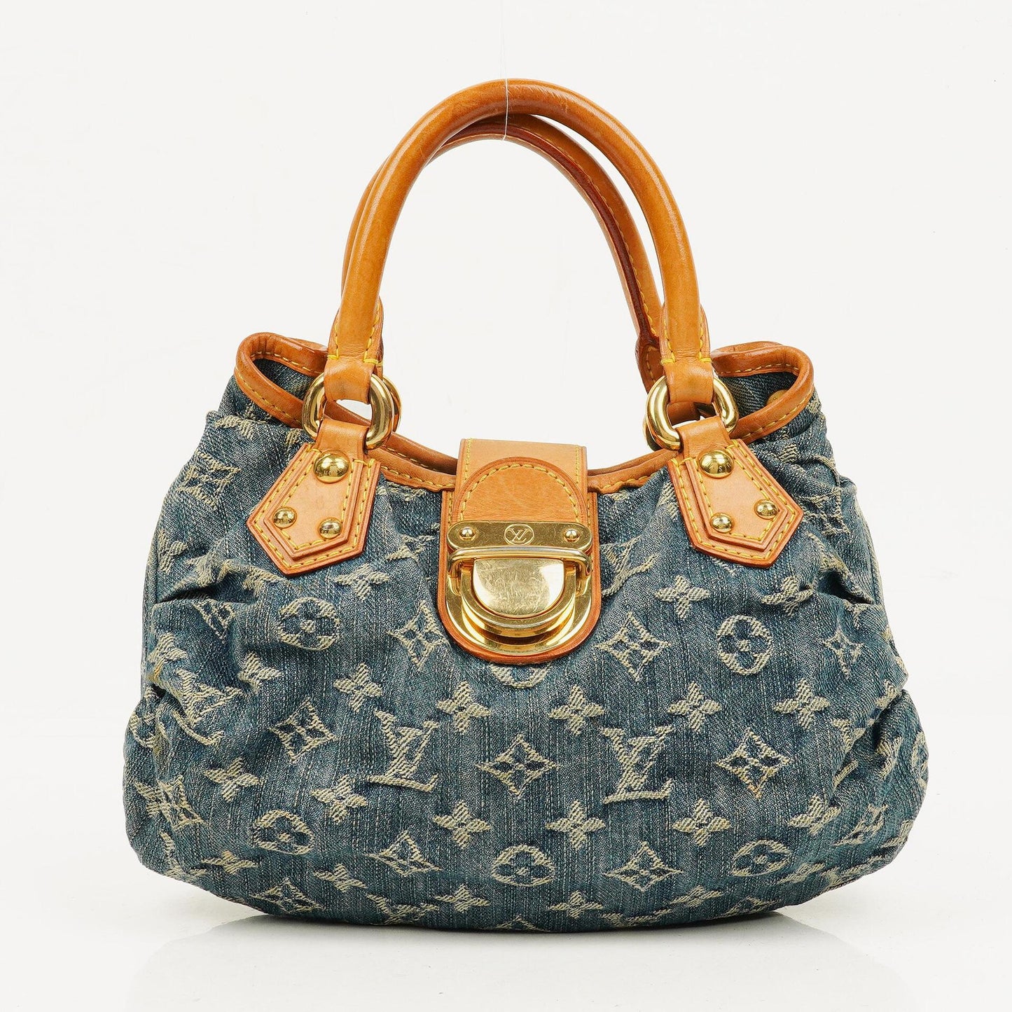 Louis Vuitton Pleaty Tasche aus blauem Monogram Denim