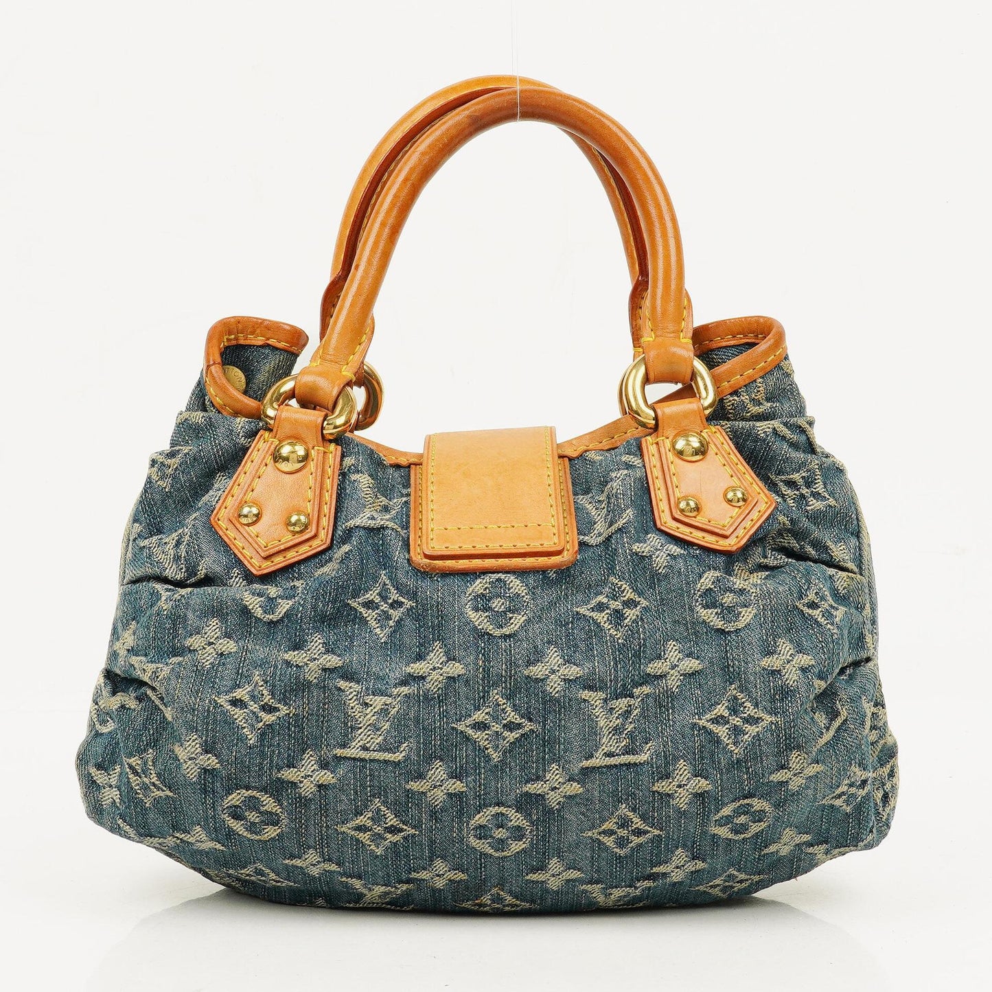 Louis Vuitton Pleaty Tasche aus blauem Monogram Denim