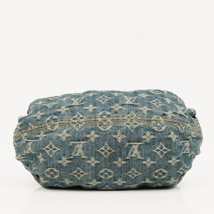Louis Vuitton Pleaty Tasche aus blauem Monogram Denim
