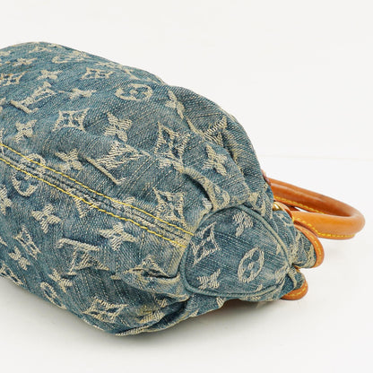 Louis Vuitton Pleaty Tasche aus blauem Monogram Denim