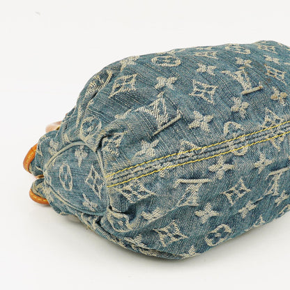 Louis Vuitton Pleaty Tasche aus blauem Monogram Denim