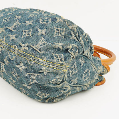Louis Vuitton Pleaty Tasche aus blauem Monogram Denim