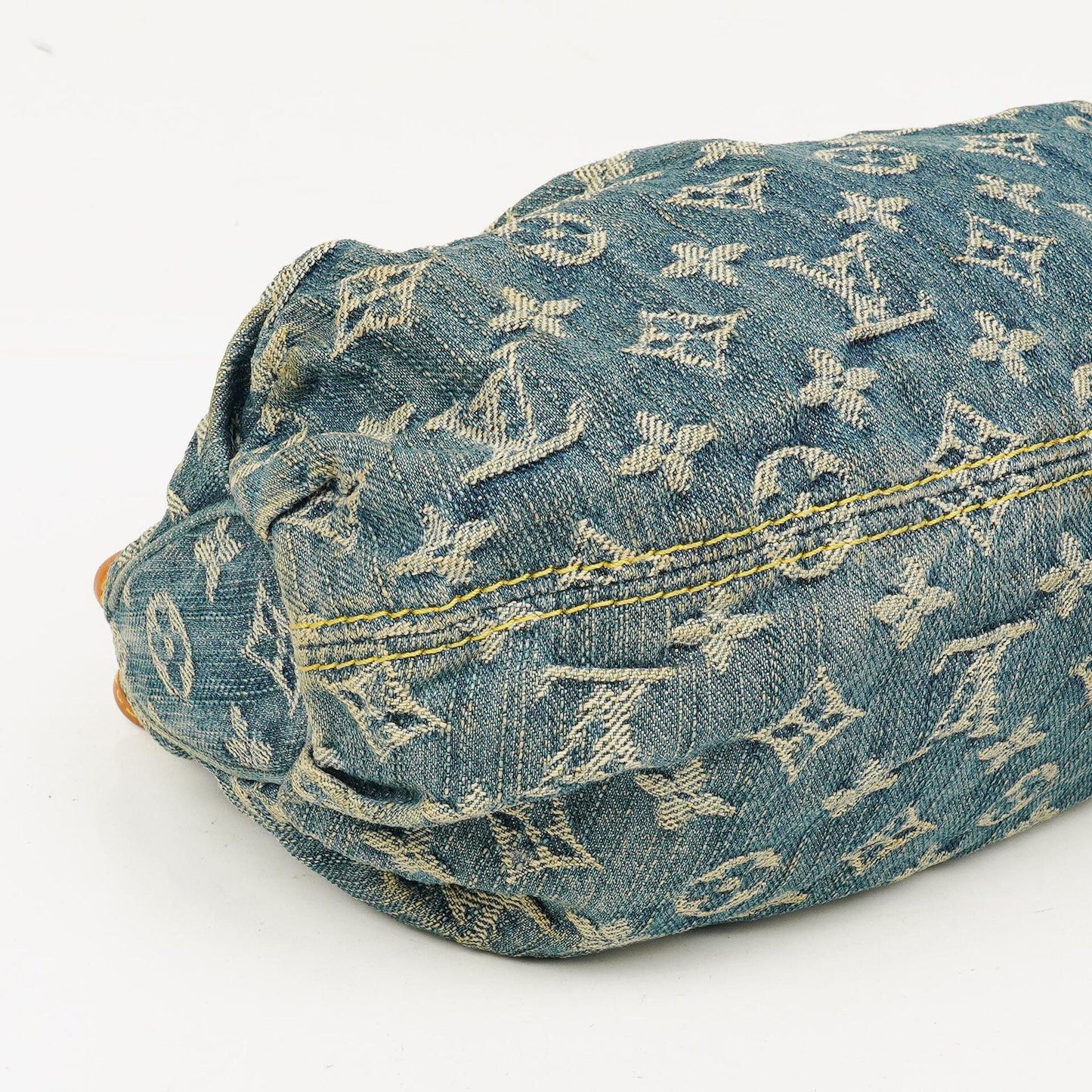 Louis Vuitton Pleaty Tasche aus blauem Monogram Denim