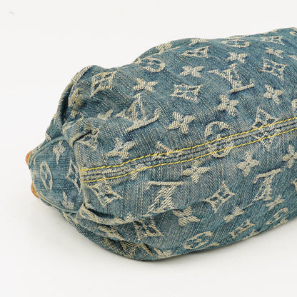 Louis Vuitton Pleaty Tasche aus blauem Monogram Denim