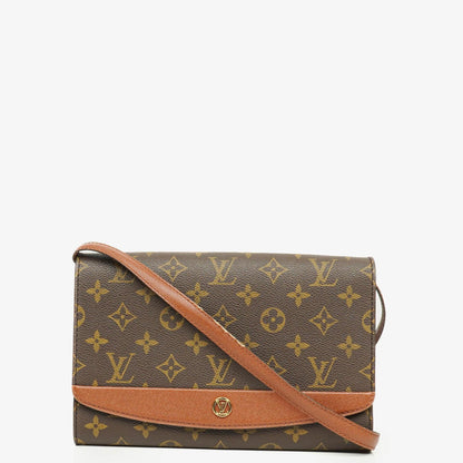 Louis Vuitton Pochette aus bordeauxfarbenem Monogramm Canvas