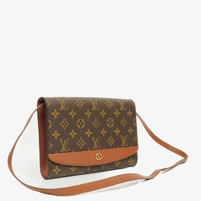 Louis Vuitton Pochette aus bordeauxfarbenem Monogramm Canvas