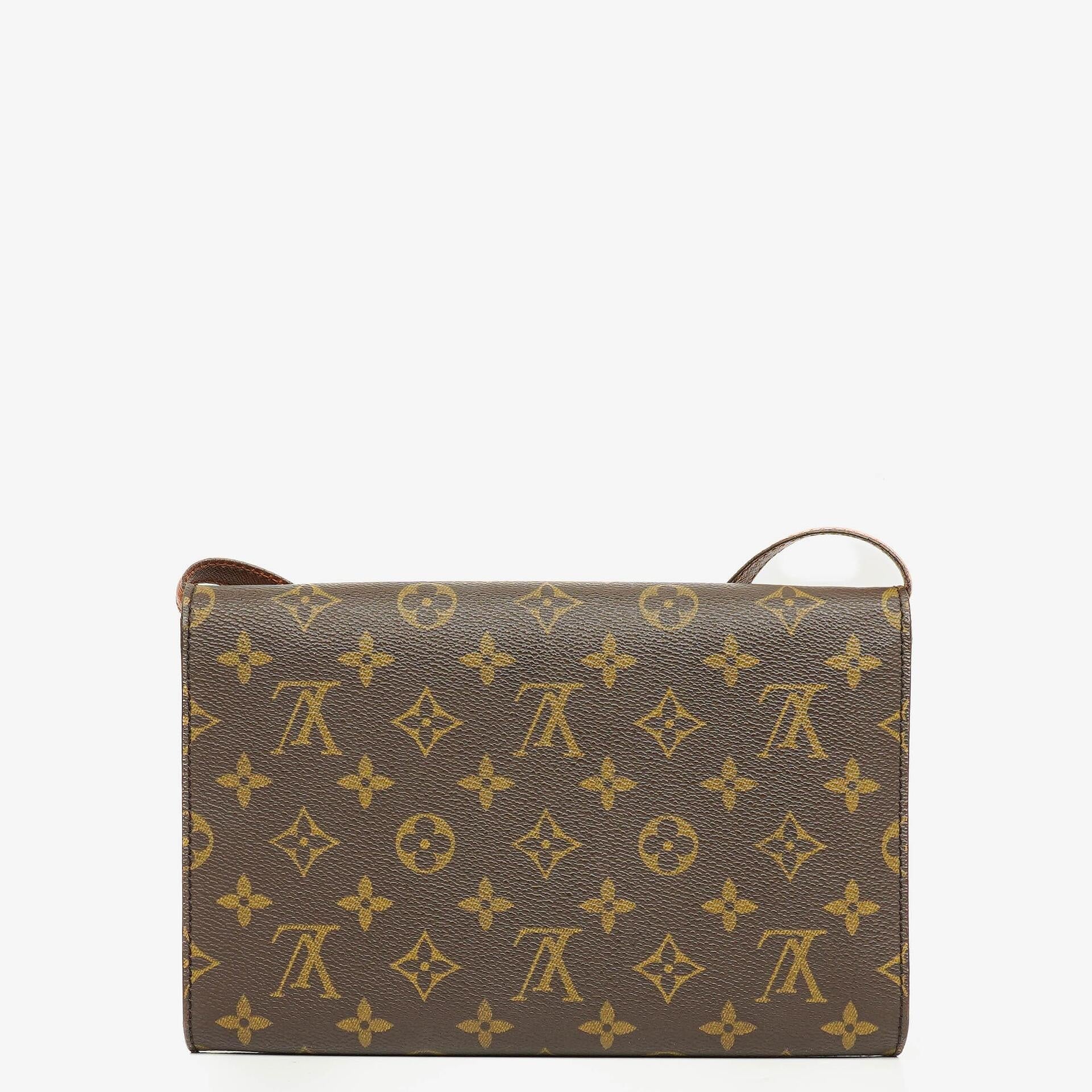 Louis Vuitton Pochette aus bordeauxfarbenem Monogramm Canvas