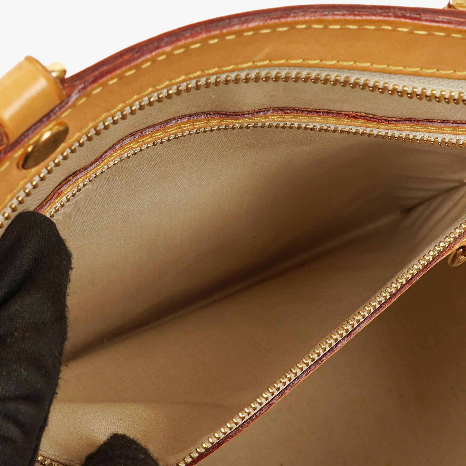 Louis Vuitton Brea MM Tasche aus citrinfarbenem Monogram Vernis