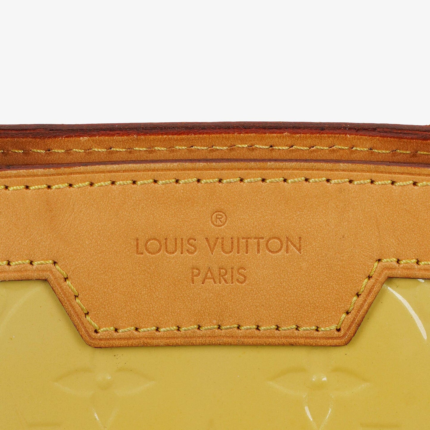 Louis Vuitton Brea MM Tasche aus citrinfarbenem Monogram Vernis