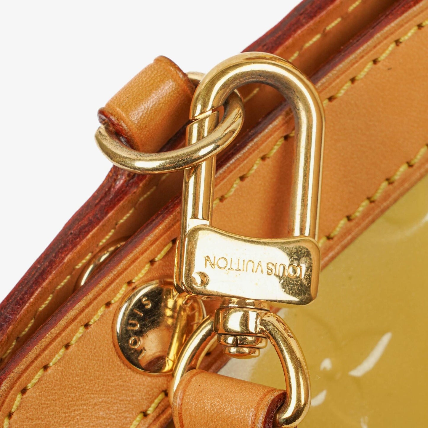 Louis Vuitton Brea MM Tasche aus citrinfarbenem Monogram Vernis