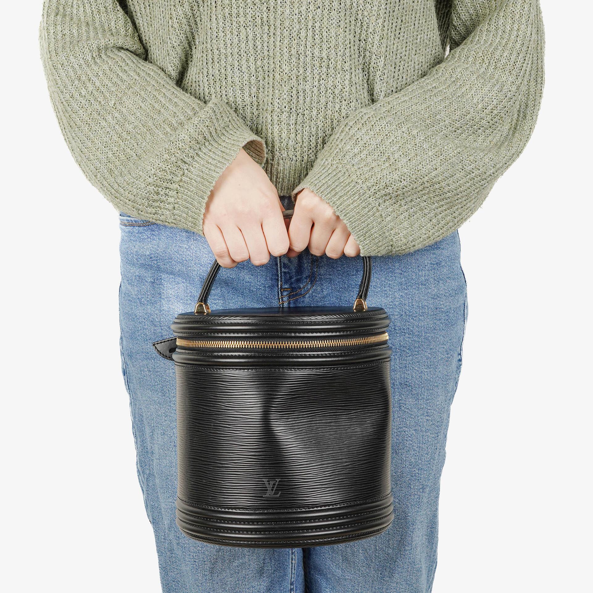 Louis Vuitton Cannes Schwarze EPI Leder Tasche
