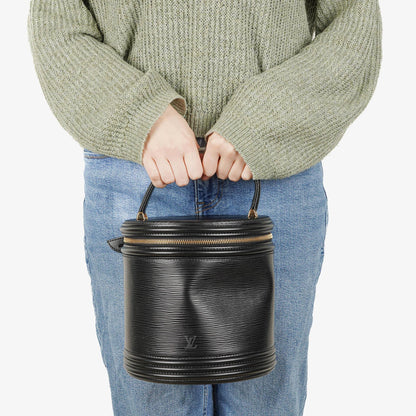 Louis Vuitton Cannes Schwarze EPI Leder Tasche