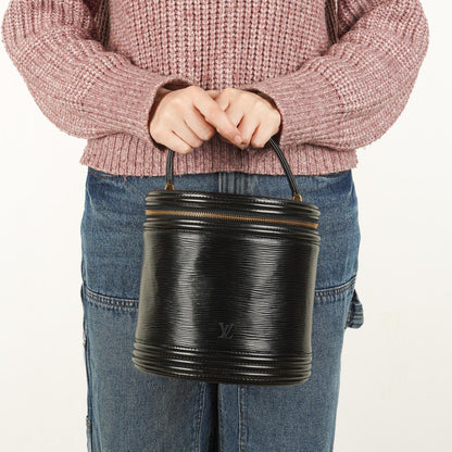 Louis Vuitton Cannes Tasche aus schwarzem Epi Leder