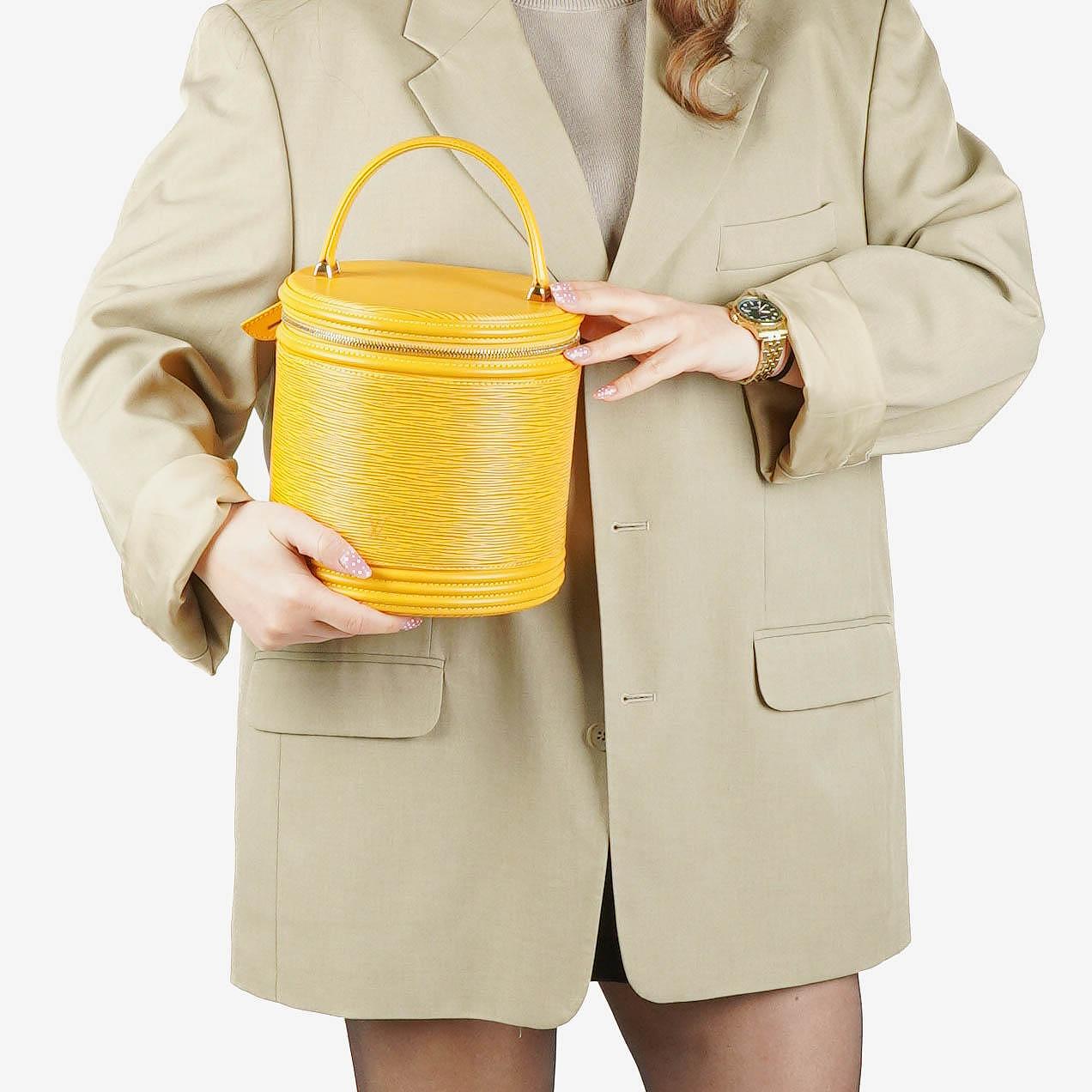 Louis Vuitton Cannes Tasche aus gelbem Epi Leder