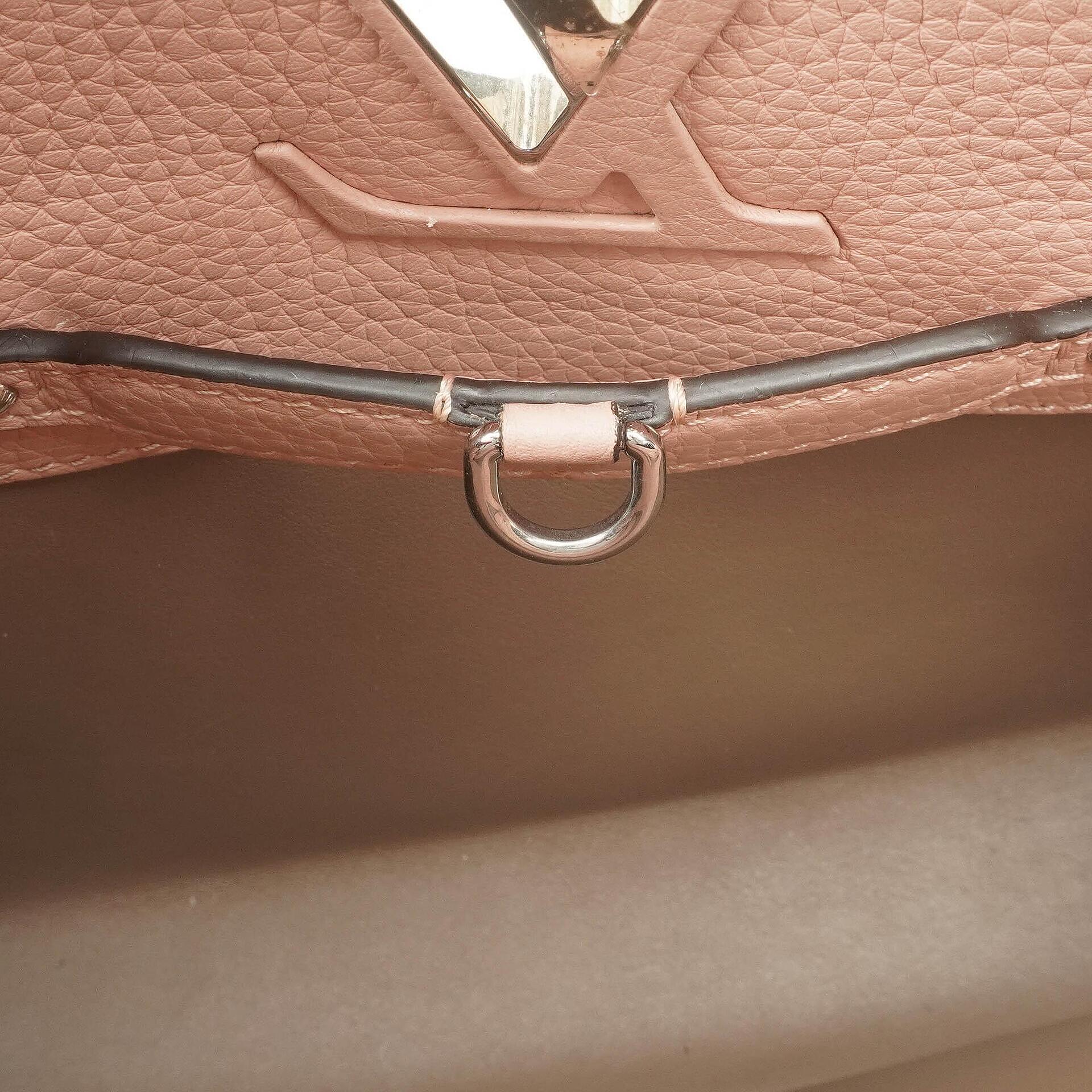 Louis Vuitton Capucines MM Handtasche aus pinkem Leder