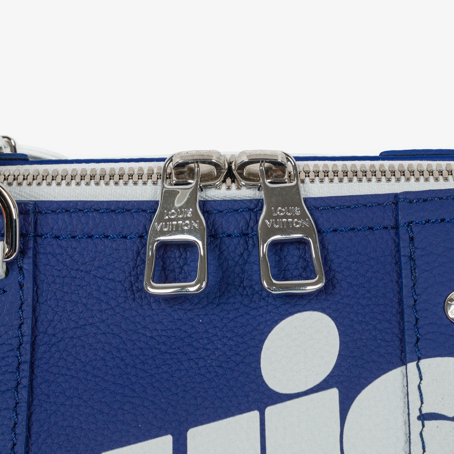 Louis Vuitton City Keepall Everyday Schultertasche in Blau und Weiß