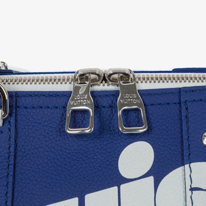 Louis Vuitton City Keepall Everyday Schultertasche in Blau und Weiß