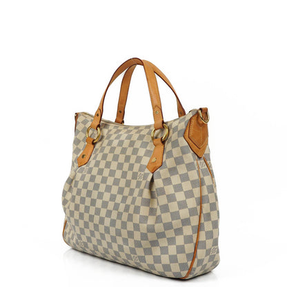 Louis Vuitton Evora MM aus beschichtetem Damier Azur Canvas