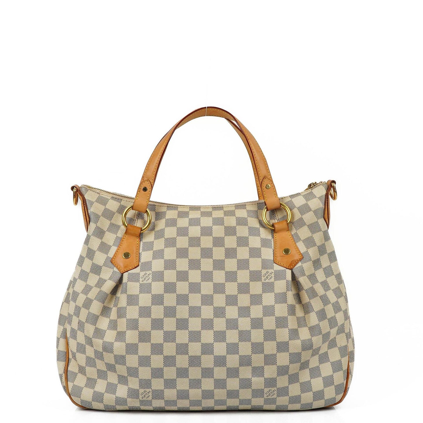 Louis Vuitton Evora MM aus beschichtetem Damier Azur Canvas
