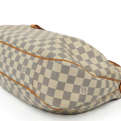 Louis Vuitton Evora MM aus beschichtetem Damier Azur Canvas
