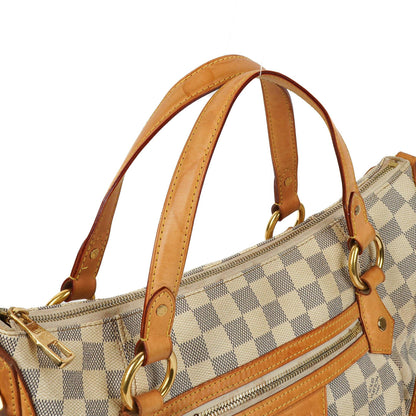 Louis Vuitton Evora MM aus beschichtetem Damier Azur Canvas