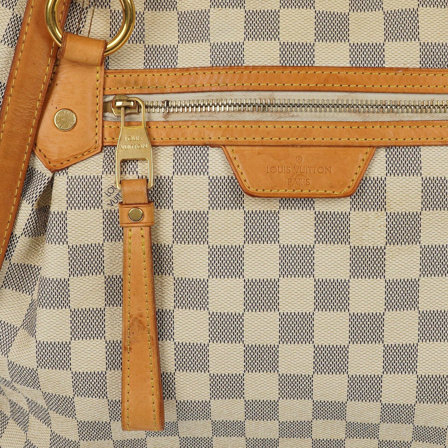 Louis Vuitton Evora MM aus beschichtetem Damier Azur Canvas