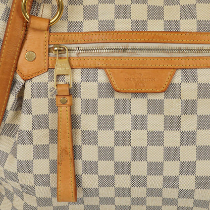 Louis Vuitton Evora MM aus beschichtetem Damier Azur Canvas
