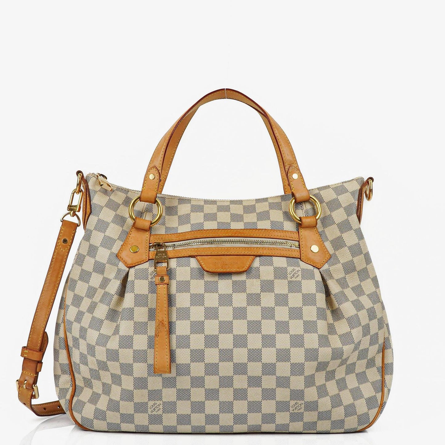 Louis Vuitton Evora MM aus beschichtetem Damier Azur Canvas