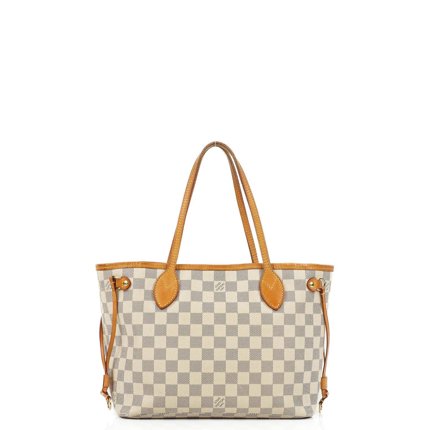 Louis Vuitton Neverfull PM Tote Bag aus Damier Azur beschichtetem Canvas