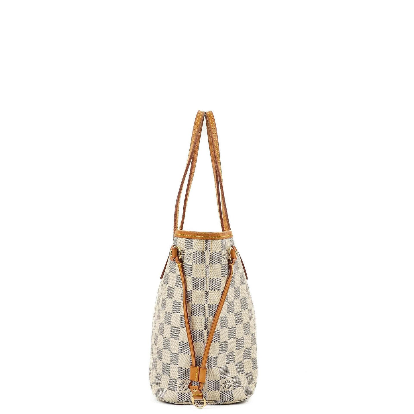 Louis Vuitton Neverfull PM Tote Bag aus Damier Azur beschichtetem Canvas
