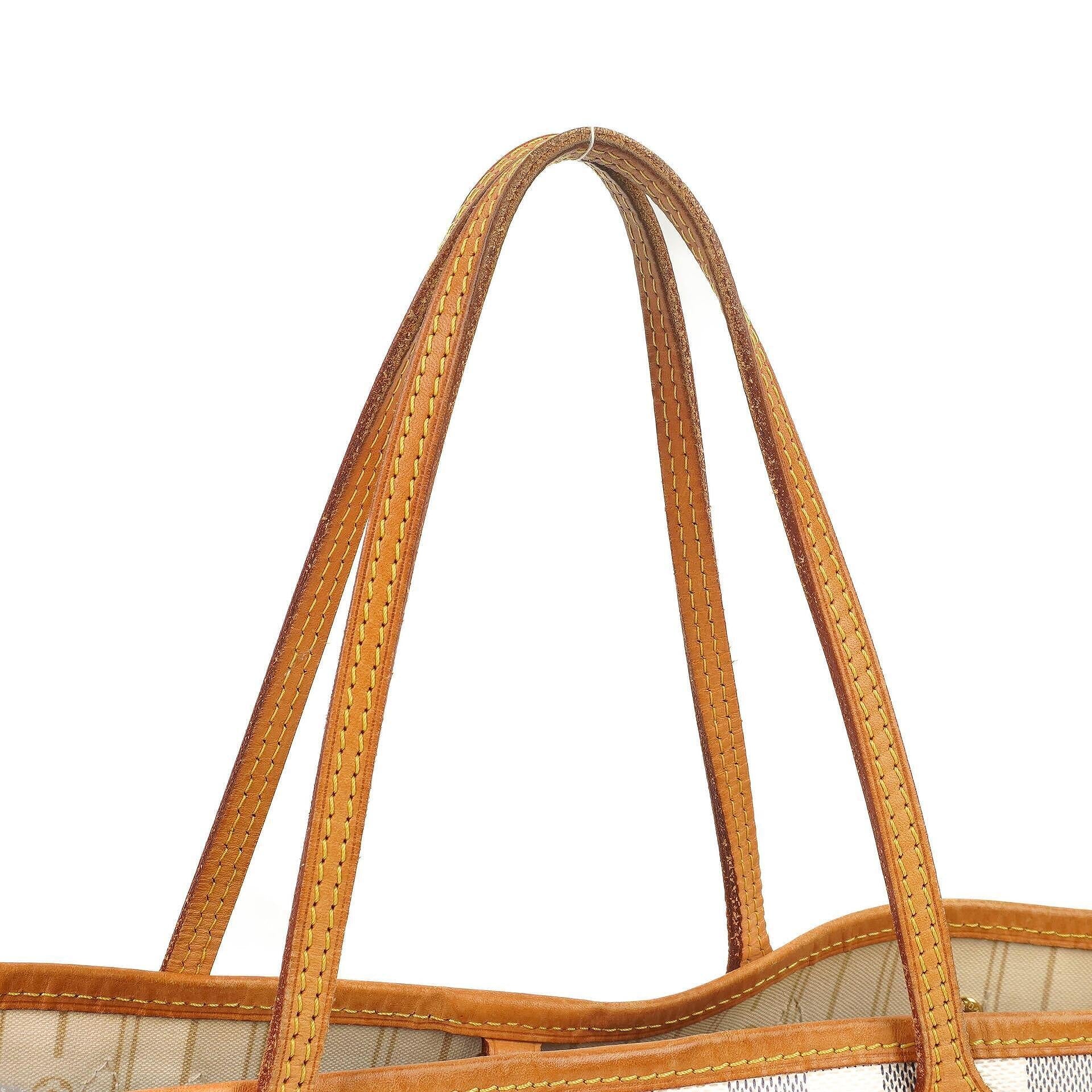 Louis Vuitton Neverfull PM Tote Bag aus Damier Azur beschichtetem Canvas