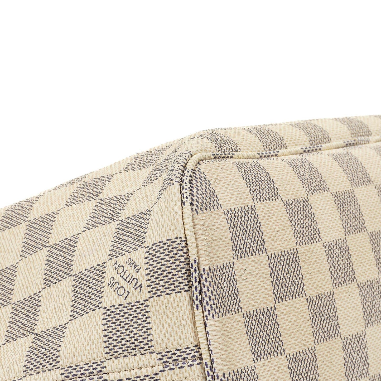 Louis Vuitton Neverfull PM Tote Bag aus Damier Azur beschichtetem Canvas