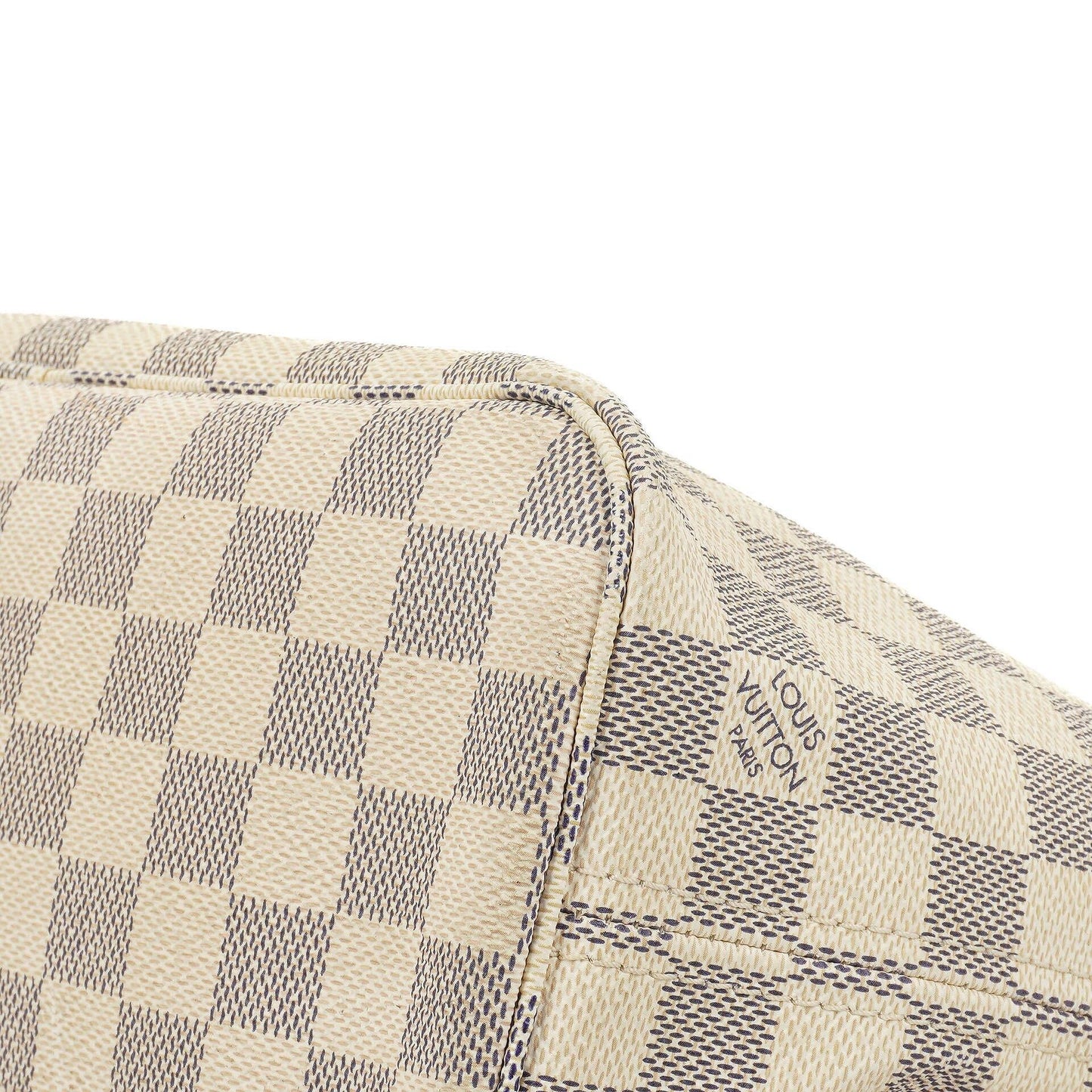 Louis Vuitton Neverfull PM Tote Bag aus Damier Azur beschichtetem Canvas