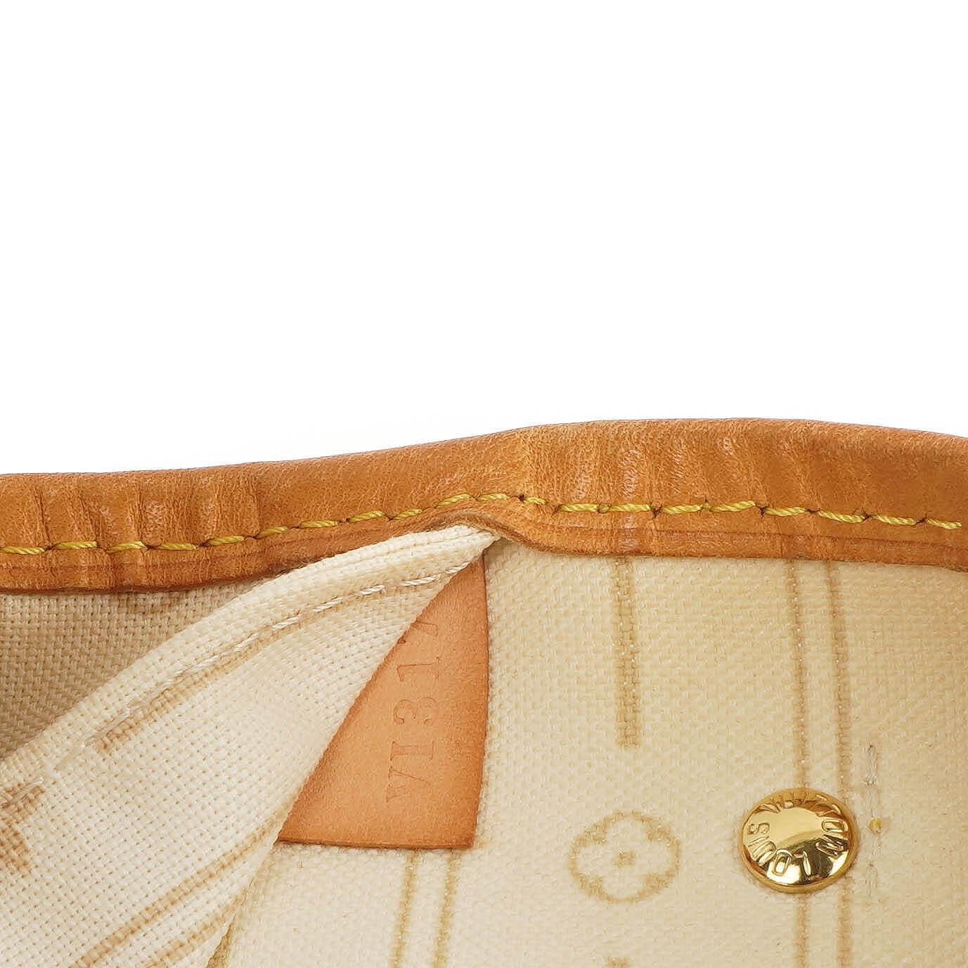 Louis Vuitton Neverfull PM Tote Bag aus Damier Azur beschichtetem Canvas