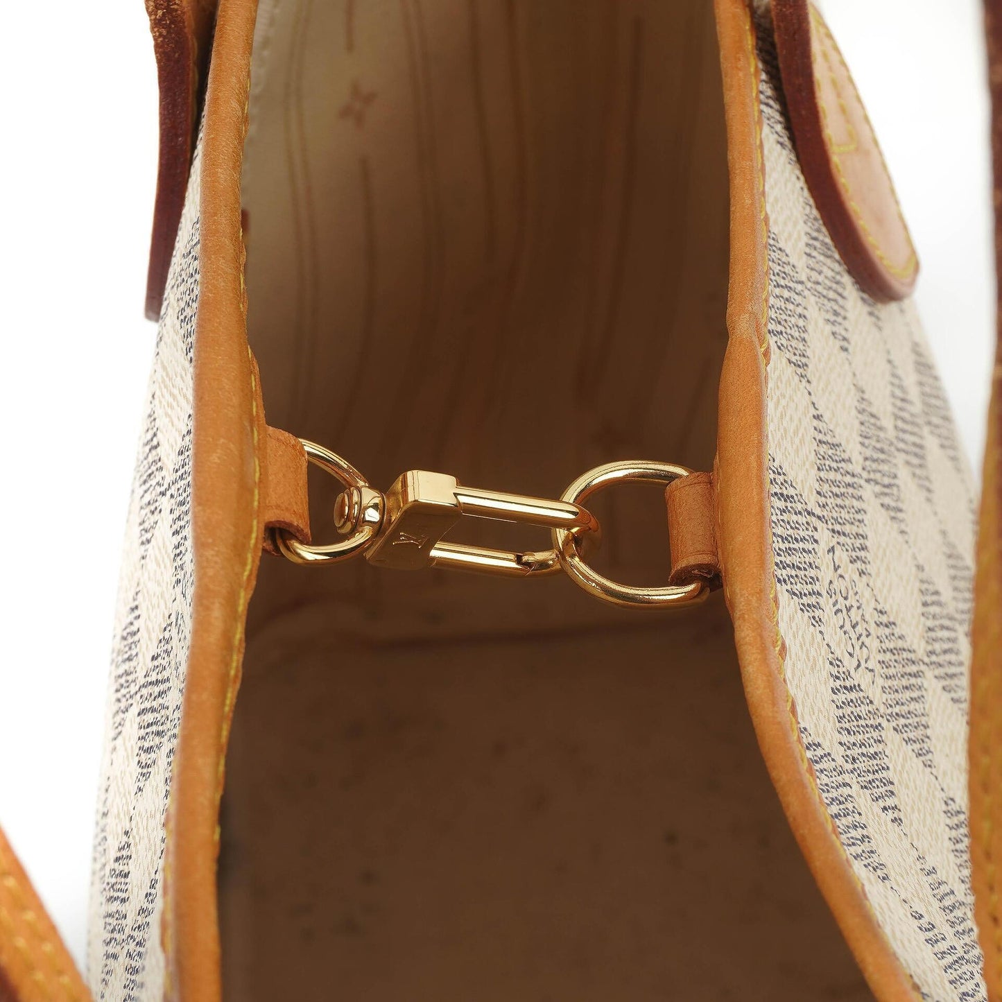 Louis Vuitton Neverfull PM Tote Bag aus Damier Azur beschichtetem Canvas