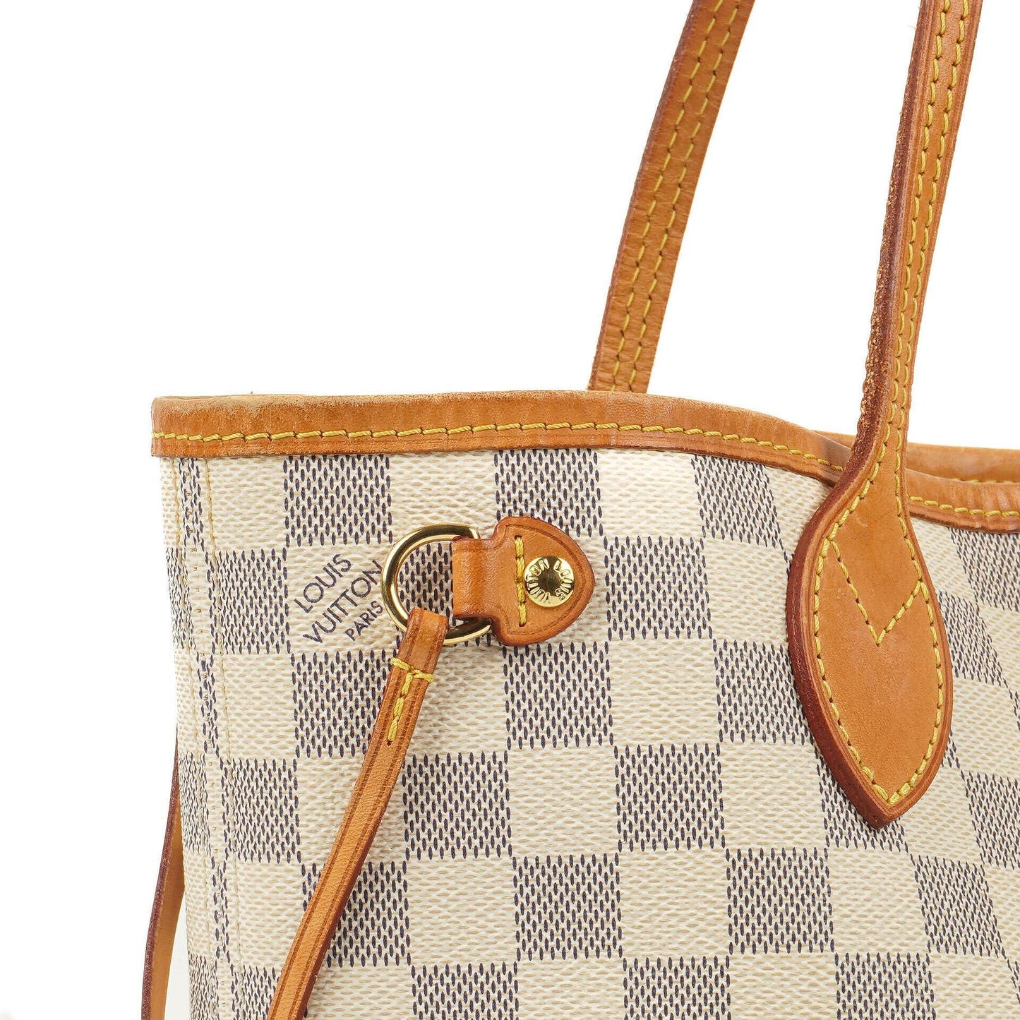 Louis Vuitton Neverfull PM Tote Bag aus Damier Azur beschichtetem Canvas