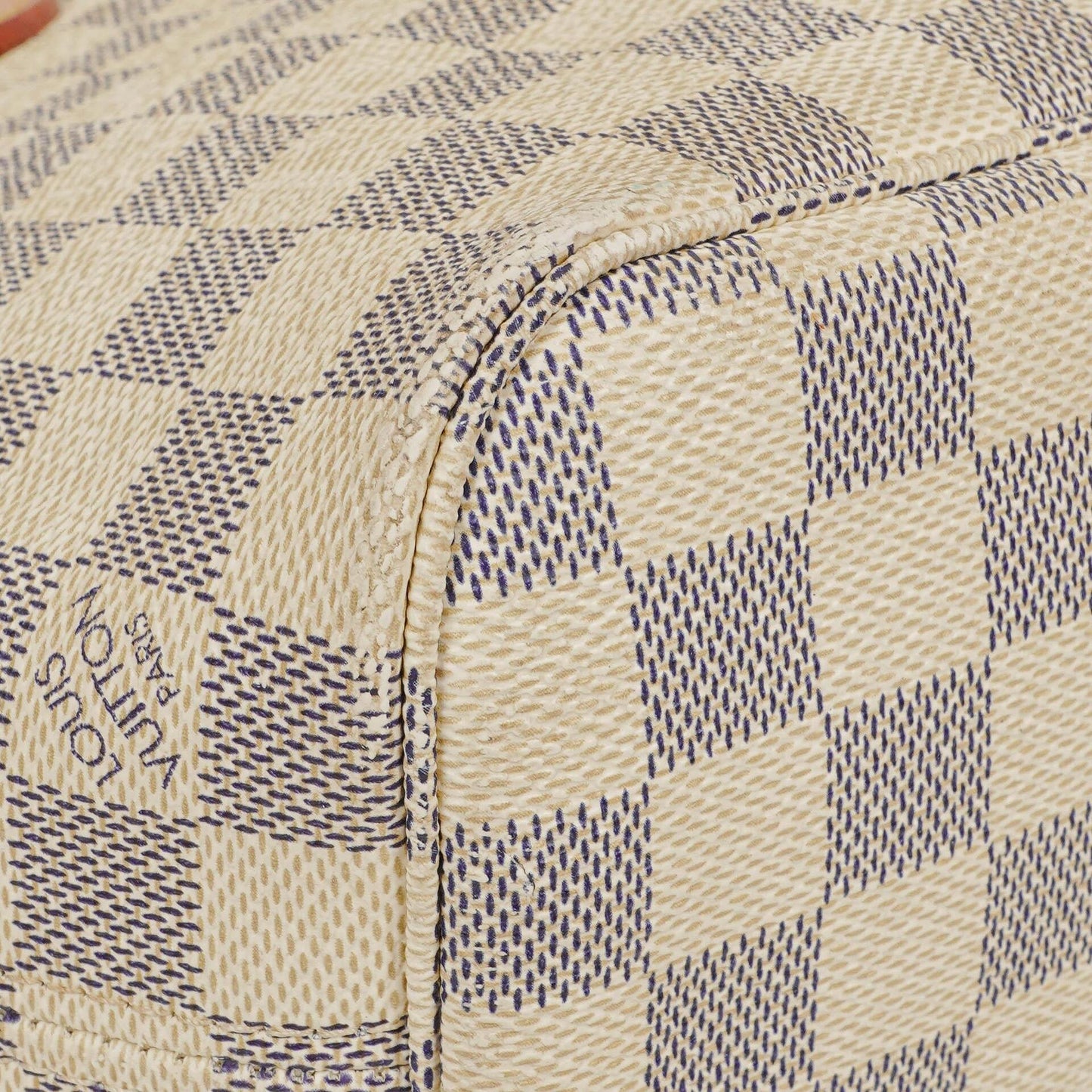 Louis Vuitton Damier Azur Beschichtete Canvas Neverfull PM Tote Tasche