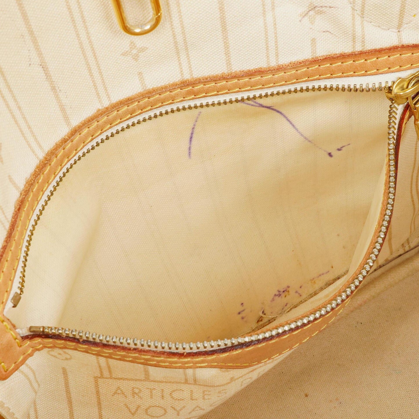 Louis Vuitton Damier Azur Beschichtete Canvas Neverfull PM Tote Tasche