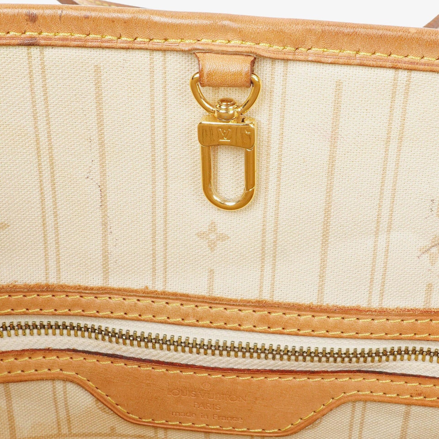 Louis Vuitton Damier Azur Beschichtete Canvas Neverfull PM Tote Tasche