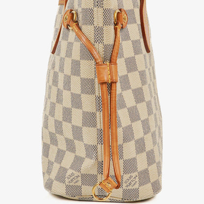 Louis Vuitton Damier Azur Beschichtete Canvas Neverfull PM Tote Tasche