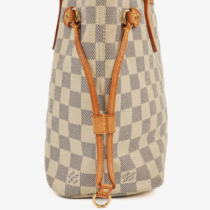 Louis Vuitton Damier Azur Beschichtete Canvas Neverfull PM Tote Tasche