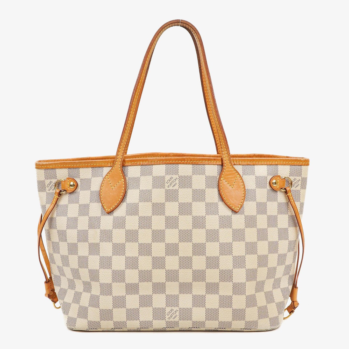 Louis Vuitton Neverfull PM Tote aus beschichtetem Damier Azur Canvas