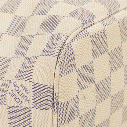 Louis Vuitton Neverfull PM Tote aus beschichtetem Damier Azur Canvas