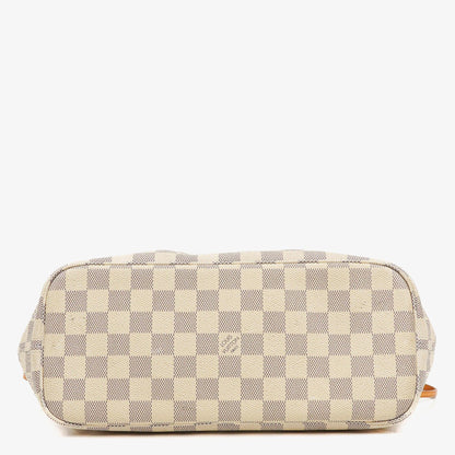 Louis Vuitton Neverfull PM Tote aus beschichtetem Damier Azur Canvas
