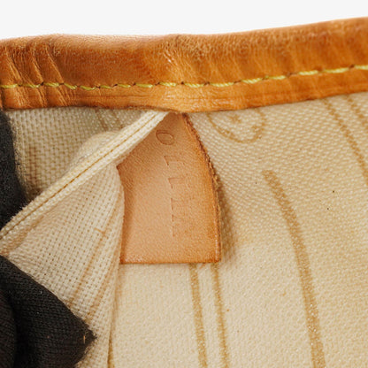 Louis Vuitton Neverfull PM Tote aus beschichtetem Damier Azur Canvas