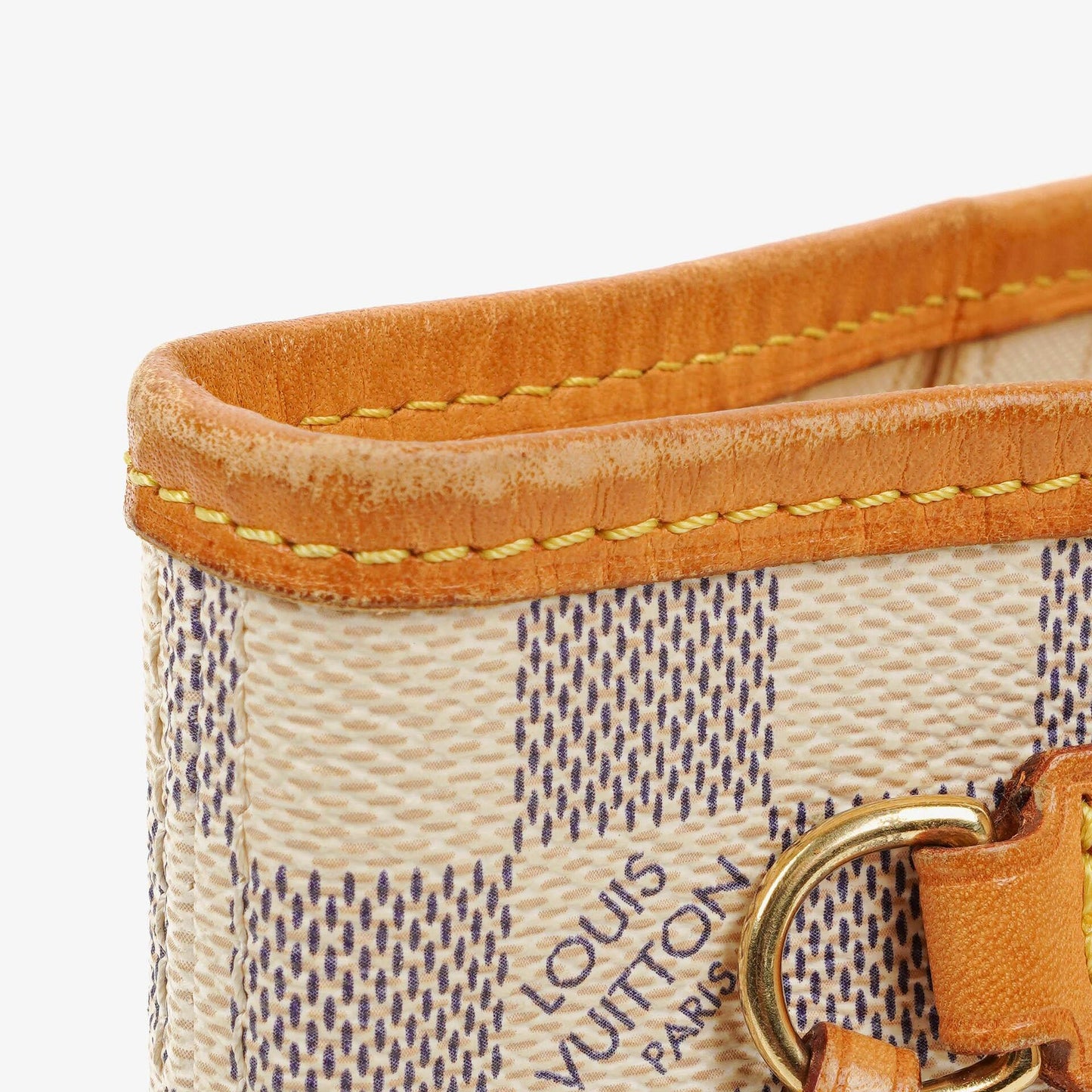 Louis Vuitton Neverfull PM Tote aus beschichtetem Damier Azur Canvas