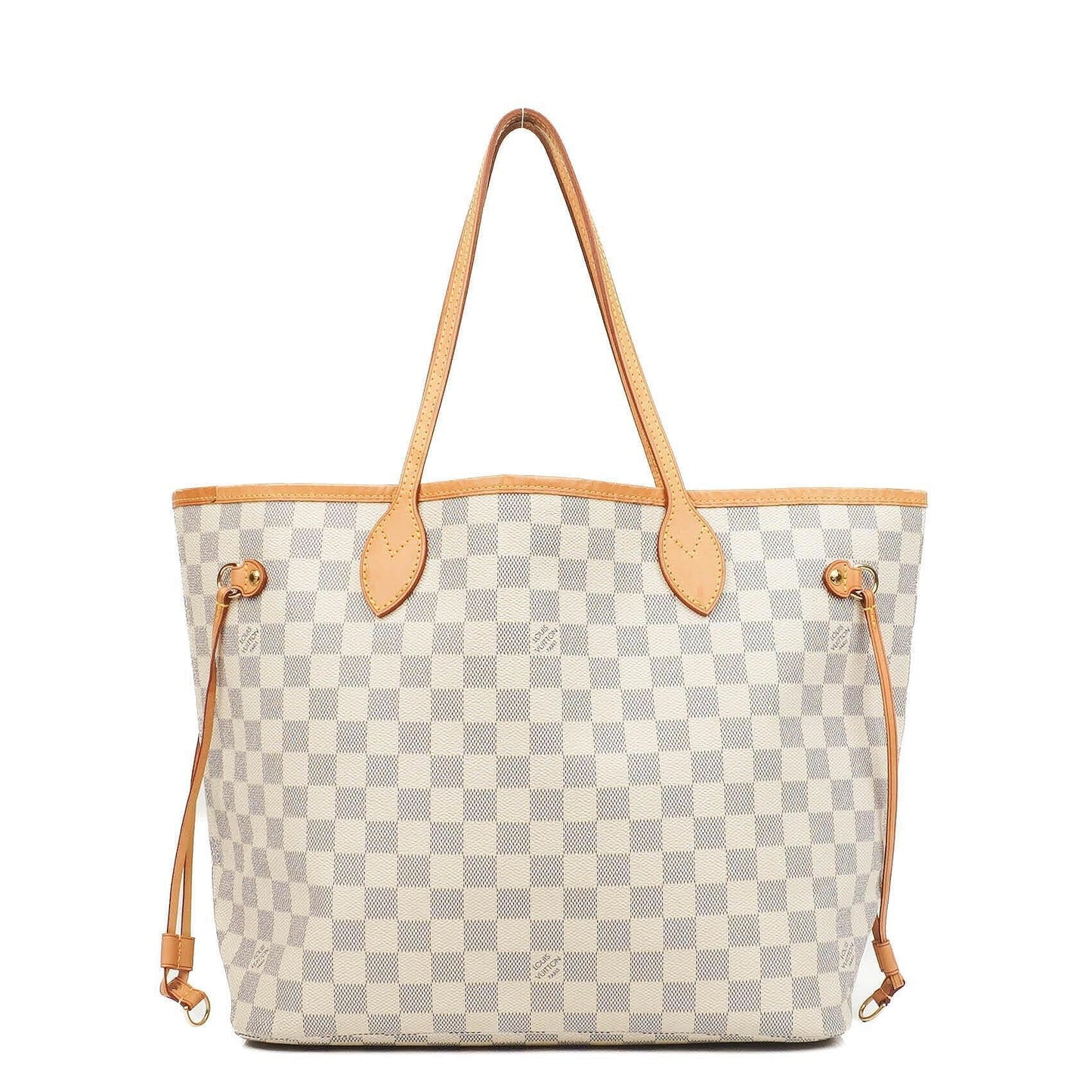Louis Vuitton Neverfull MM Tragetasche aus beschichtetem Damier Azur Canvas